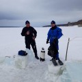 Пензенские спасатели-водолазы на Сурском водохранилище погрузились под лед