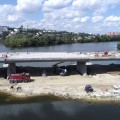 Реконструкция Свердловского моста, снятая с высоты птичьего полета, поражает своим размахом